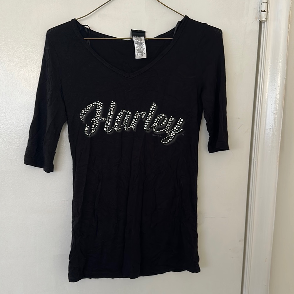 Women’s Black Harley Davidson V-Neck Shirt